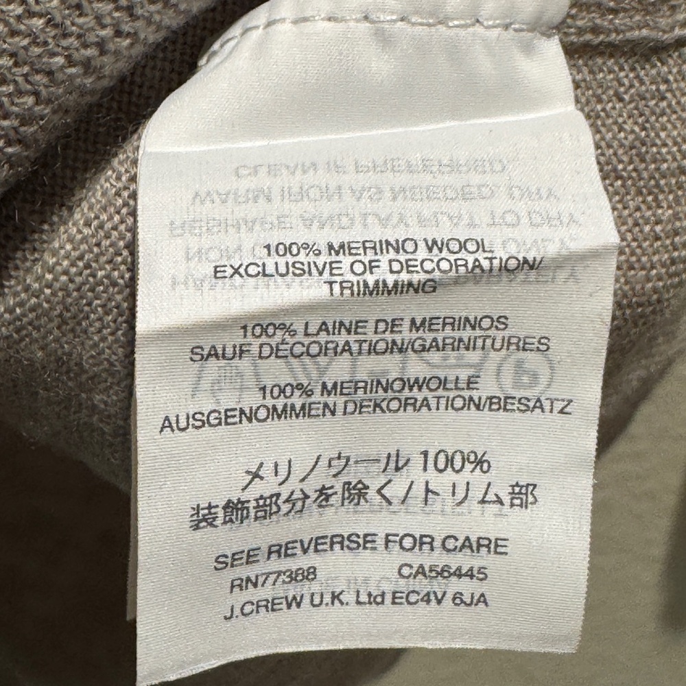 J. Crew Tippi Merino Wool Sweater Bonjour! S - Picture 4 of 4